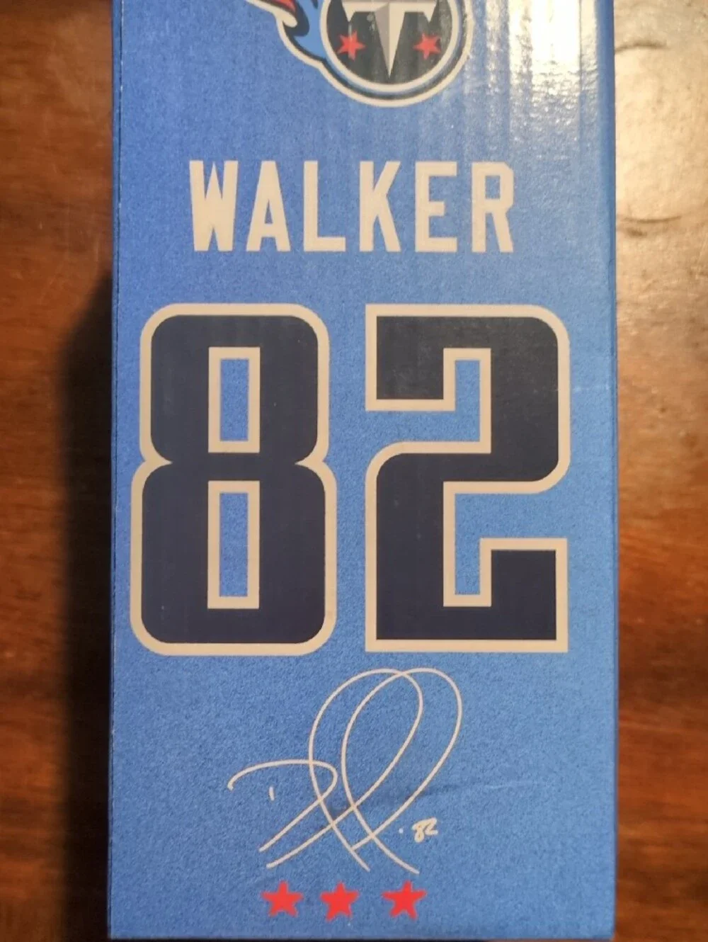 Blue Football Player Wall Art Poster - Delanie Walker Team Design